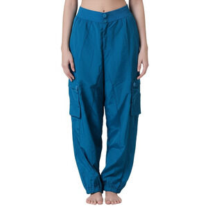 NWT Spiritual Gangster Womens Large Teal Blue Taylor Cargo Loungewear Pants